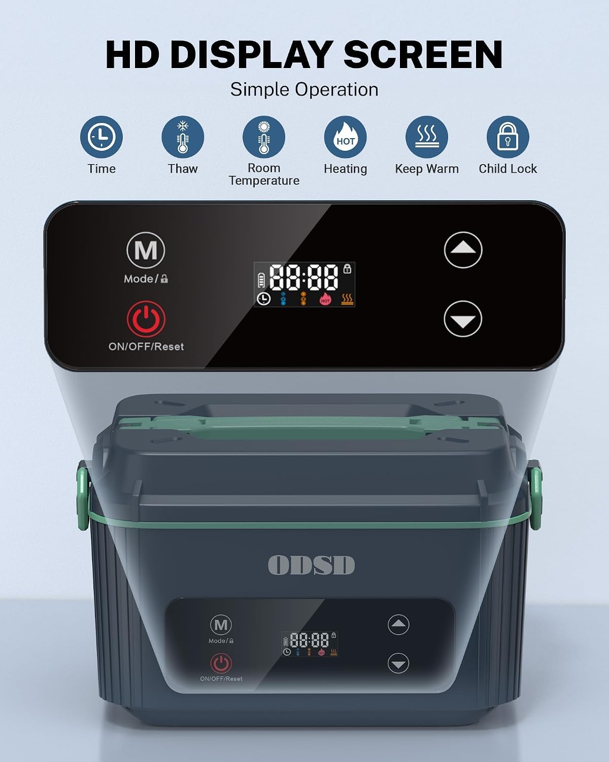 Cordless Electric Lunch Box for Adults, Heated Lunch Box