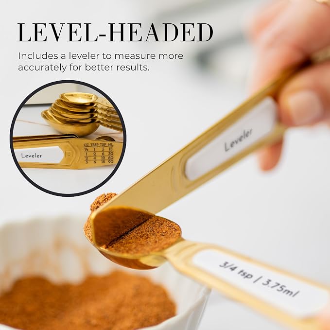 White and Gold Measuring Spoons - Image 4