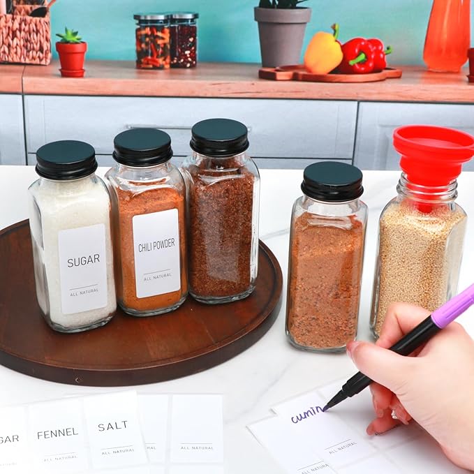 15 Pack 8oz Glass Spice Jars - Image 5