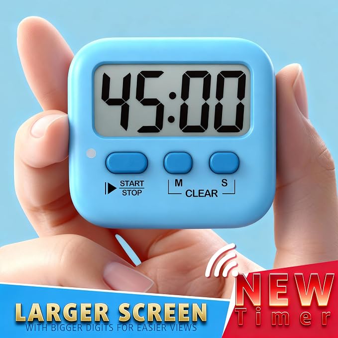 Antonki 2 Pack Digital Timer for Kids, Magnetic Countdown Kitchen Timers for - Image 4