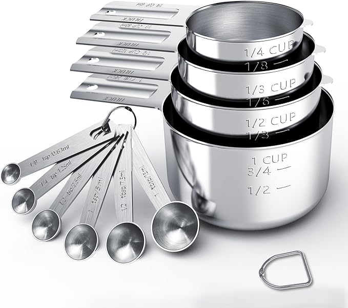 TILUCK Stainless Steel Measuring Cups & Spoons Set, Cups and Spoons, Kitchen by TILUCKBringsGoodLuck