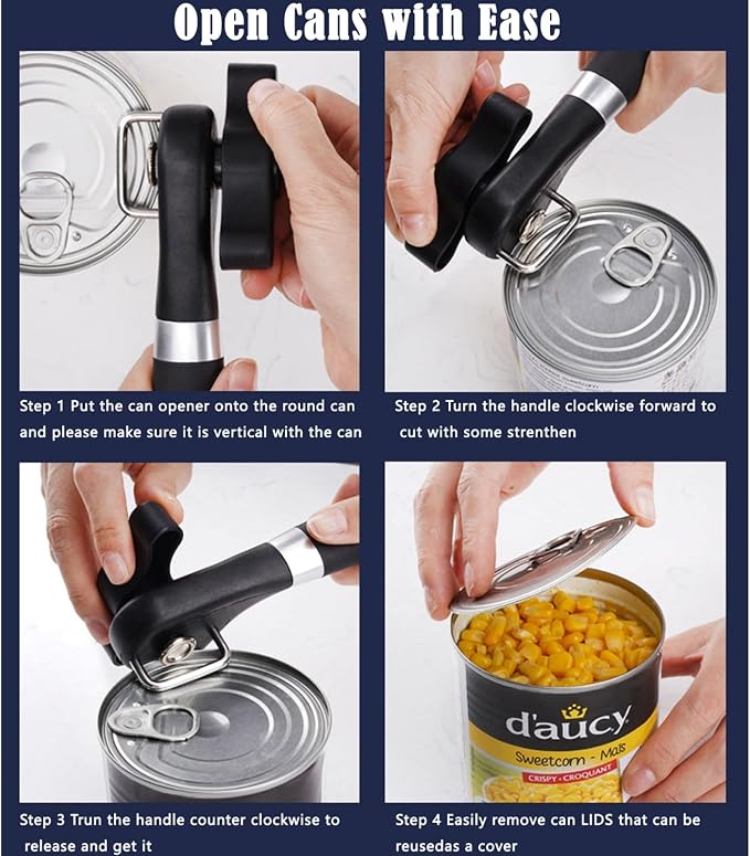 Side Cut Can Opener Smooth Edge, Safety Can Opener - Image 5
