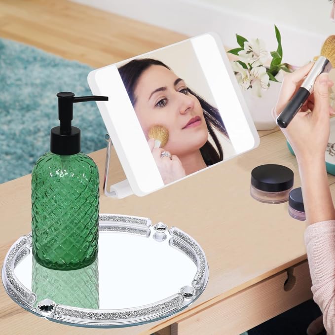 Green Glass Soap Dispenser - Image 5