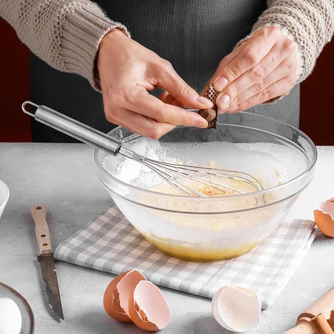 Silver Flour Sifter Baking Tool Set, DLAND Stainless Steel 4-Piece Kit - Image 3