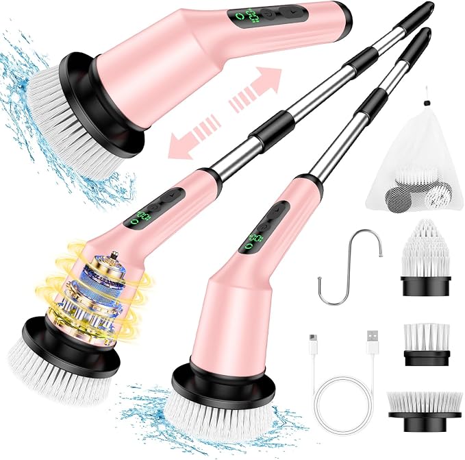 Electric Spin Scrubber for Cleaning Bathroom, Shower Scrubber Cordless Cleaning by CTMAST