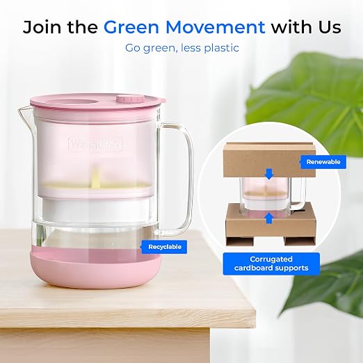 Waterdrop PT-72P Glass Water Filter Pitcher, Eco-Friendly, NSF/ANSI 53 - Image 3