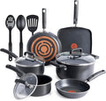 T-Fal Signature Nonstick Pots and Pans Set 12 Piece, Oven Broiler Safe 350F by T-falbrand