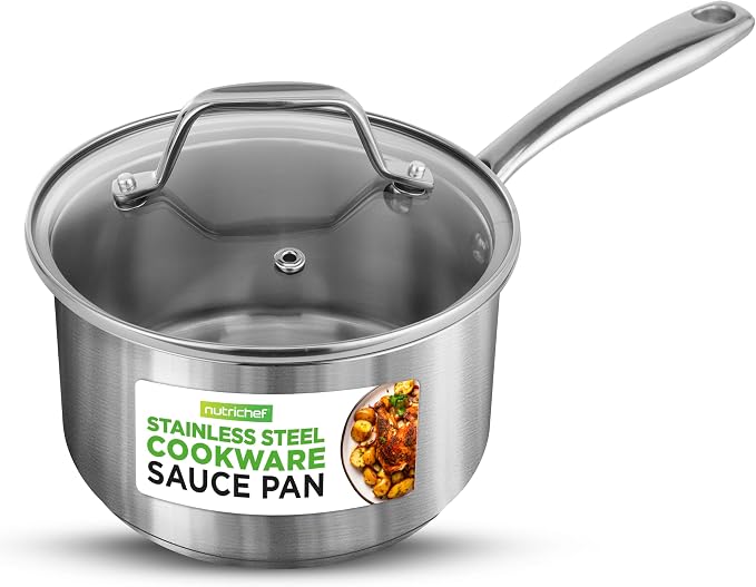 NutriChef 2 Quart Stainless Steel Saucepan by NutriChef%E2%84%A2Kitchen