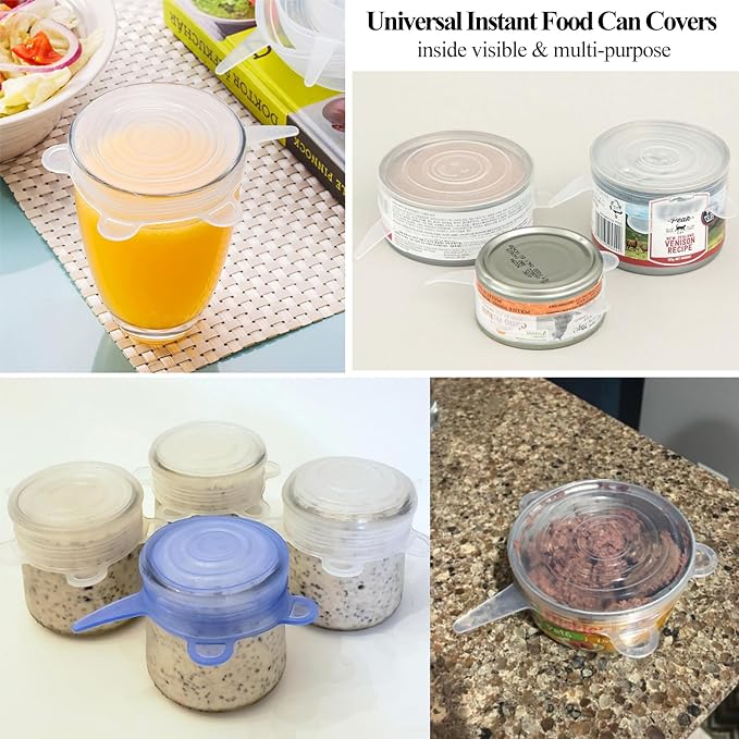 Silicone Can Lids, Reusable Silicone Stretch Lids - Image 7