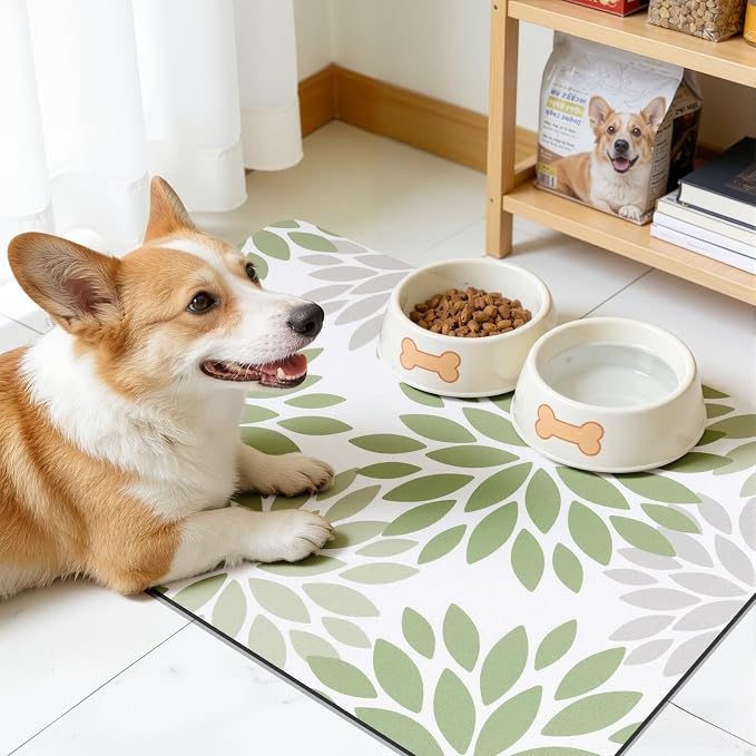 Findosom Floral Dish Drying Mat, Cuttable Drying Mat - Image 4