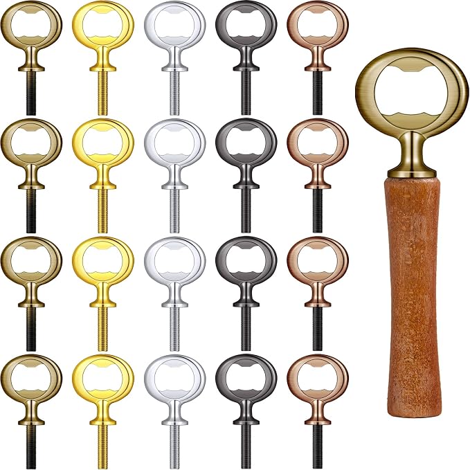 Patelai 20 Pieces Metal Bottle Opener Kit Blank Stainless Steel Bottle Opener by Patelai