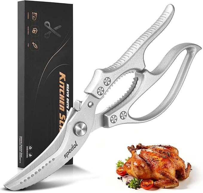 Kitchen Scissors Food Cutting: Heavy Duty Poultry Meat Shears by SPEDOL