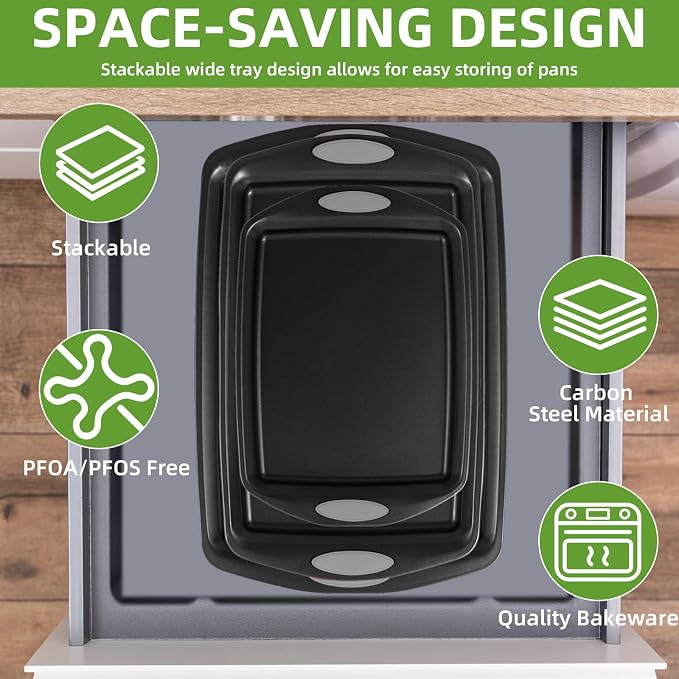 5-Piece Nonstick Baking Pans Set - Image 3