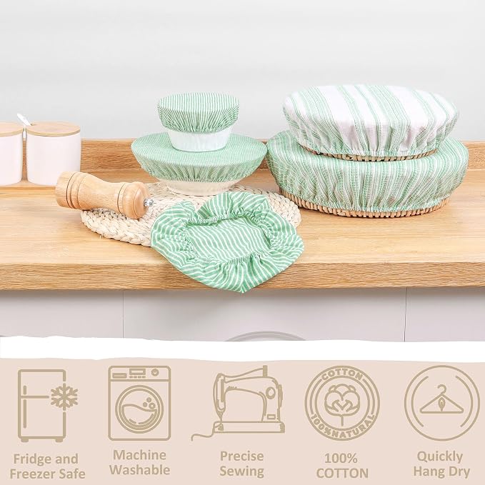Reusable Bowl Covers, 5 Size Stretch Cloth Bowl Covers - Image 2