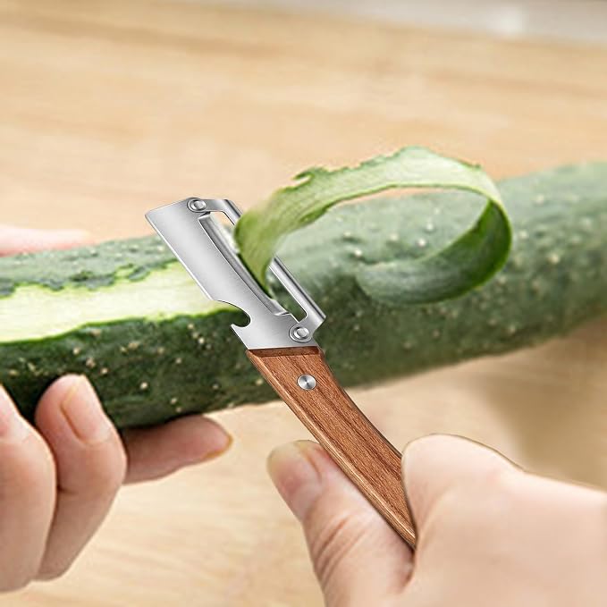 Zero Snag Wooden Peeler, Premium Vegetable Peeler - Image 5