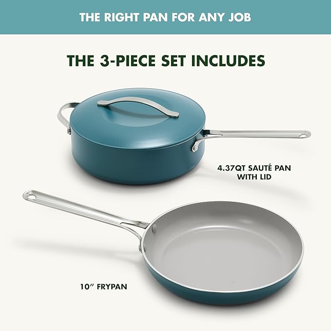 GreenPan Nova 10” Frying Pan Skillet and 4.37QT Sauté Pan - Image 4