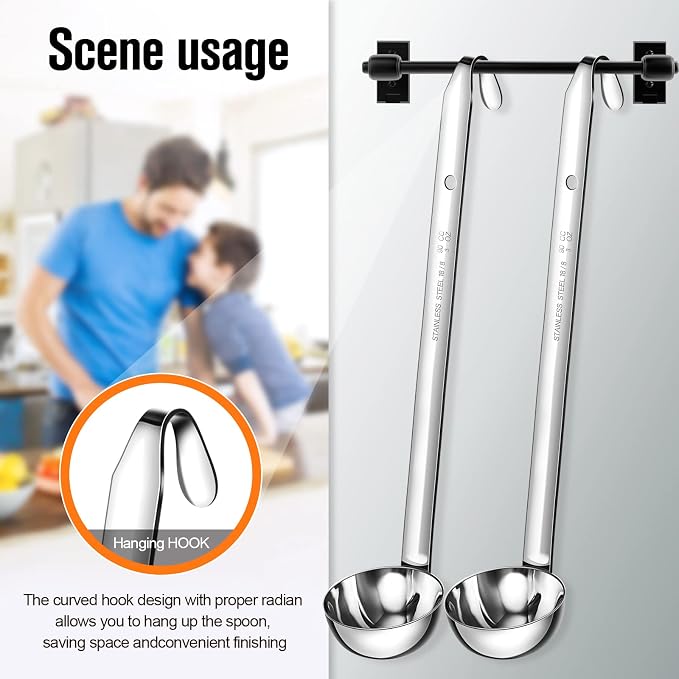 Cunhill 5 Pcs Soup Ladles Stainless Steel Serving Ladles - Image 5