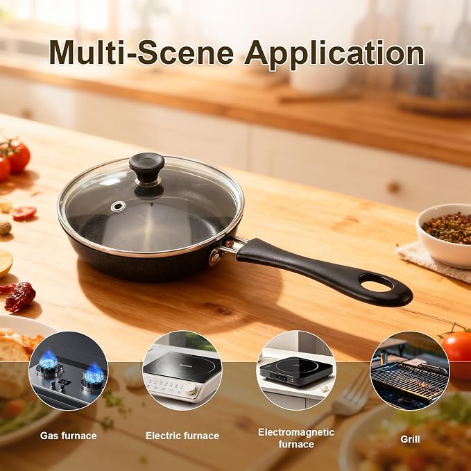 Mini Nonstick Egg & Omelet Pan – 4.7” Single Serve Frying Pan/Skillet, Diamond - Image 3