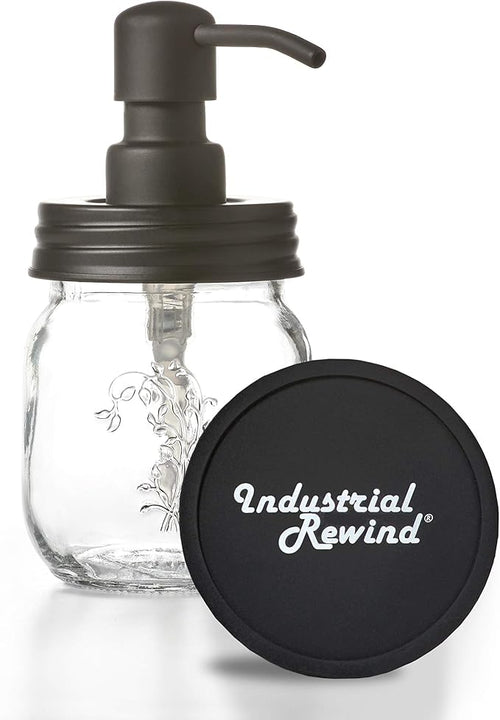 12oz Mason Jar Black Soap and/or Lotion Dispenser - Image 2