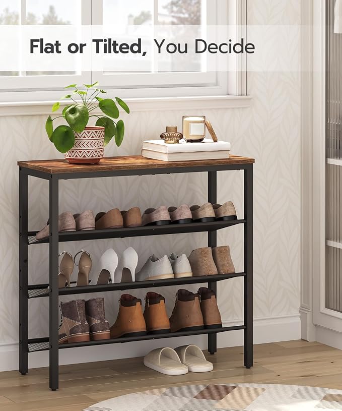 HOOBRO Shoe Rack for Entryway, 4-Tier Shoe Organizer - Image 4