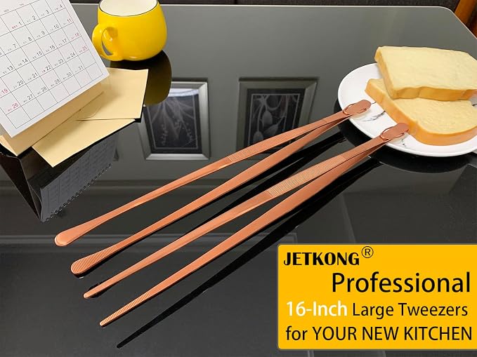 JETKONG 2 Pcs 16-Inch Extra-Large Kitchen Tweezers and Tongs - Image 4