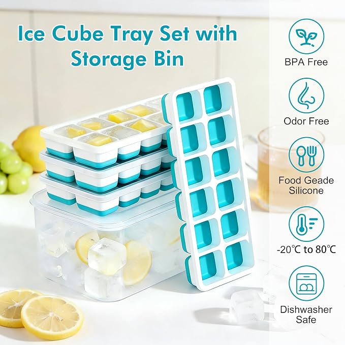 NFK Ice Cube Tray with Lid & Bin - Image 2