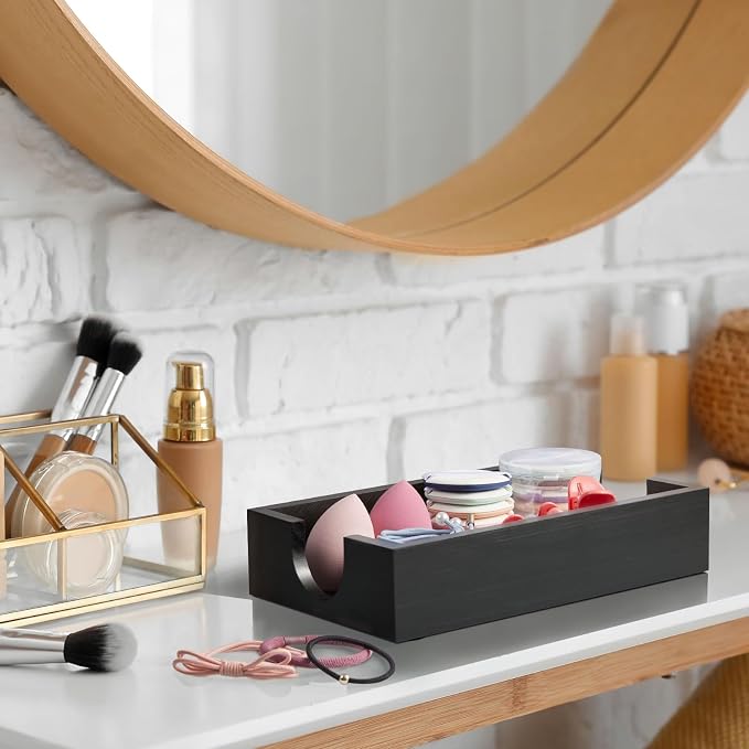 Napkin Holder for Bathroom, Wooden Guest Towel Holder Tray for Bathroom - Image 7