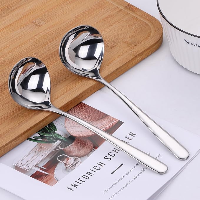 2 oz. Soup Ladles SUS304 Stainless Steel Gravy Ladle - Image 2