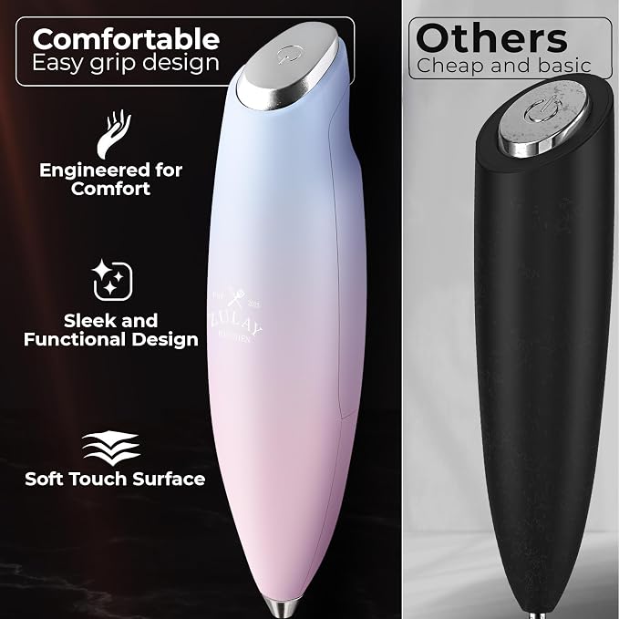 Zulay Kitchen Patented Tornado Triple Whisk Milk Frother - Image 4
