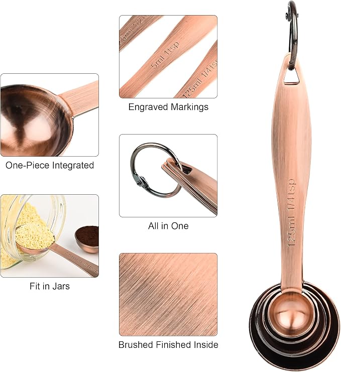Measuring Cups and Spoons Set, 12 Pieces Stainless Steel Measuring Cup Set - Image 6