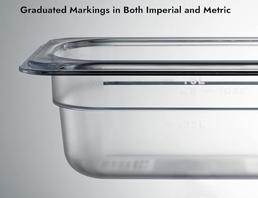 CURTA 6-Pack 1/9 Size 2.5" Deep NSF Polycarbonate Food Pans | Dishwasher & - Image 4