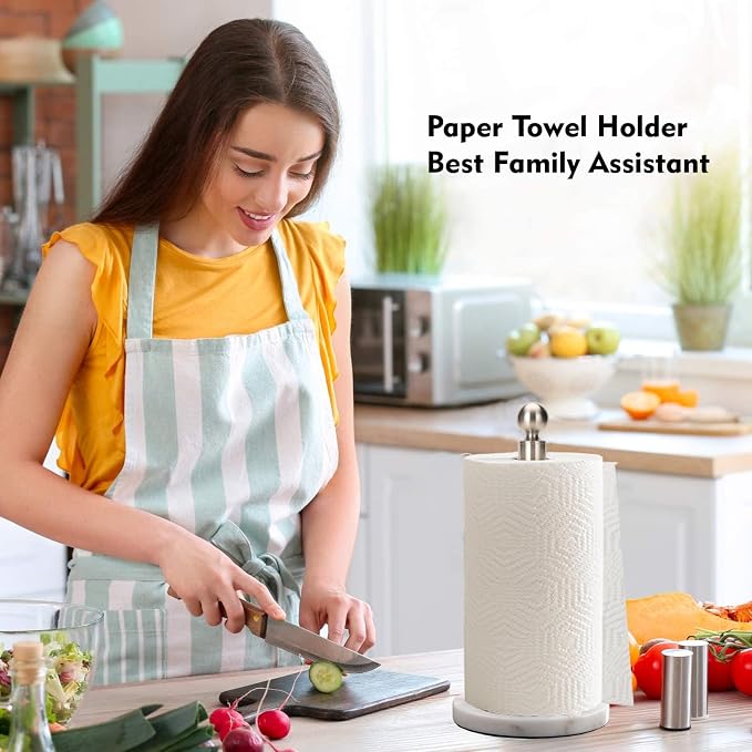 Paper Towel Holder Countertop, Standing Paper Towel Roll Holder - Image 8