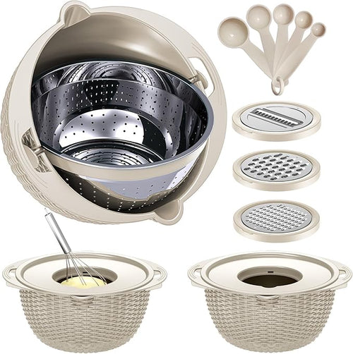4-1 Colander with Bowl & Spoons Set by Balavina