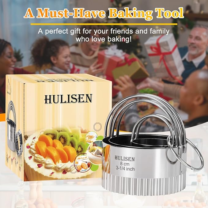 HULISEN Biscuit Cutter Set, Round Cookies Cutter - Image 8