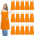 15 Pcs Adult Aprons Bulk with Pockets Adjustable Bib Chef Apron by IMERAGO
