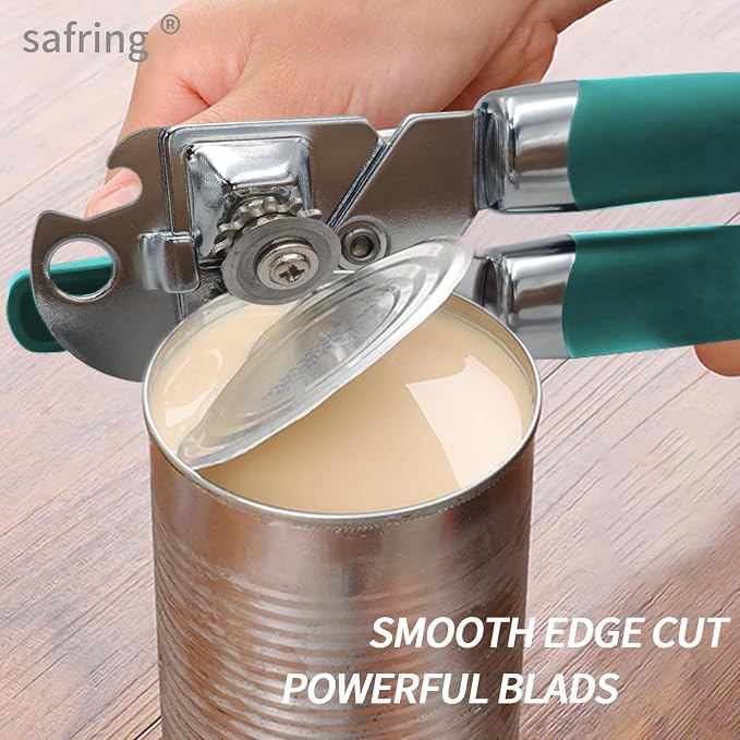 Safring Can Opener Manual, Handheld Strong Heavy Duty Stainless Steel Can Opener - Image 4