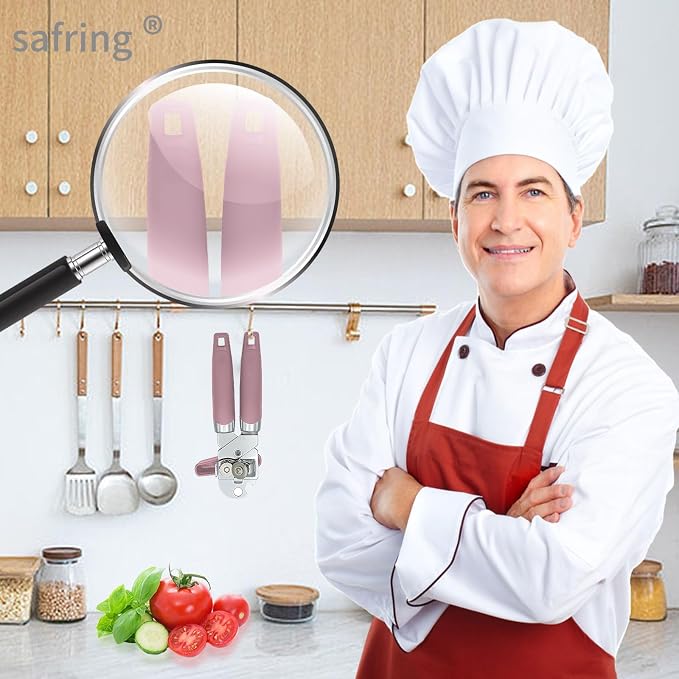 Safring Can Opener Manual, Handheld Strong Heavy Duty Stainless Steel Can Opener - Image 7