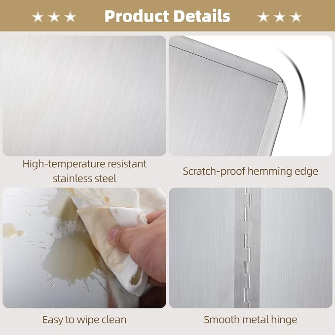 2 Pcs Grease Splatter Guards, 2-Sided Oil Splash Boards - Image 3