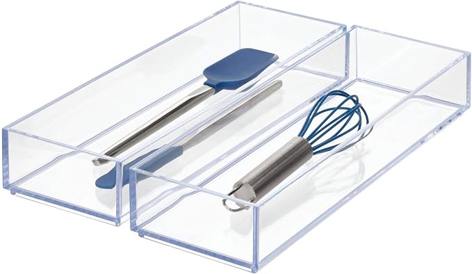 iDesign Clarity Drawer, Kitchen and Bathroom Organization Silverware, Large-Set - Image 4