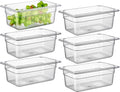 CURTA 6-Pack 1/4 Size 4" Deep NSF Polycarbonate Food Pans | Dishwasher & by CURTA