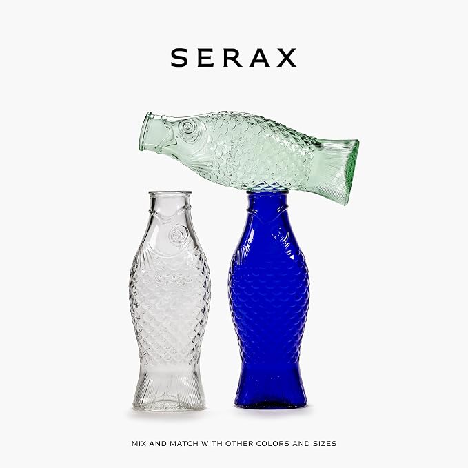 Serax Glass Water Pitcher | Fish & Fish glassware by Paola Navone | Wine Carafe - Image 5