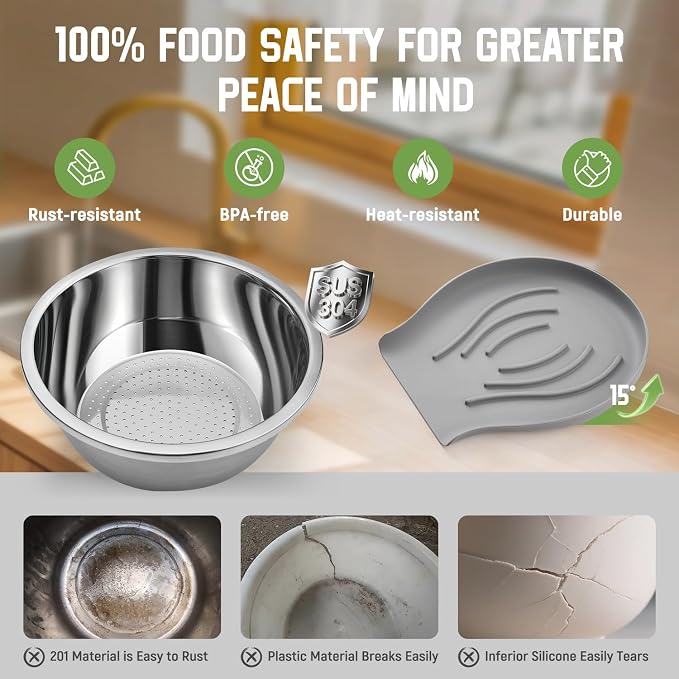 304 Stainless Steel Colander - Image 3