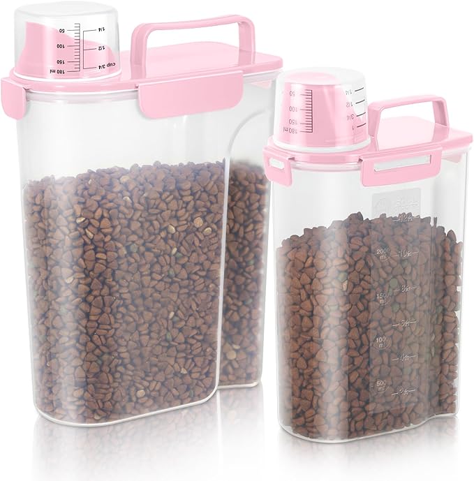 LEAWALK 5Lbs Airtight Cat Dog Food Storage Container by LEAWALK