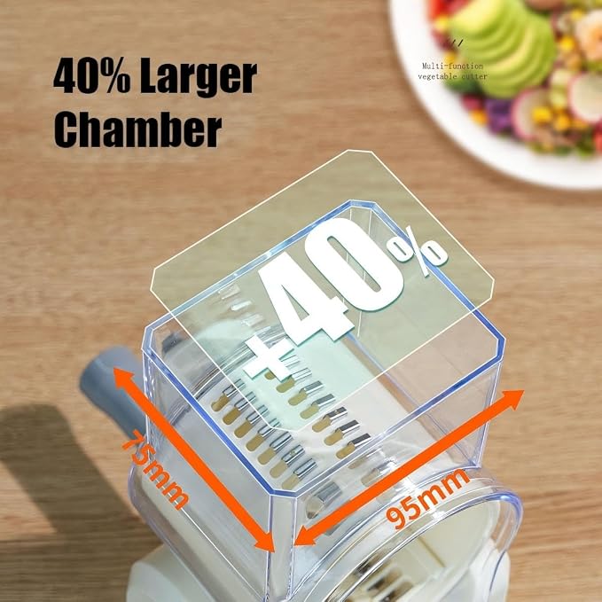 Rotary Cheese Grater with Hand Crank, and Grating Cheese, Vegetables, and Fruit - Image 4