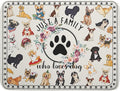 Dog Family Dish Drying Mat Cartoon Pet 18 X 24 in Absorbent Printed Drying Pad by Giwawa
