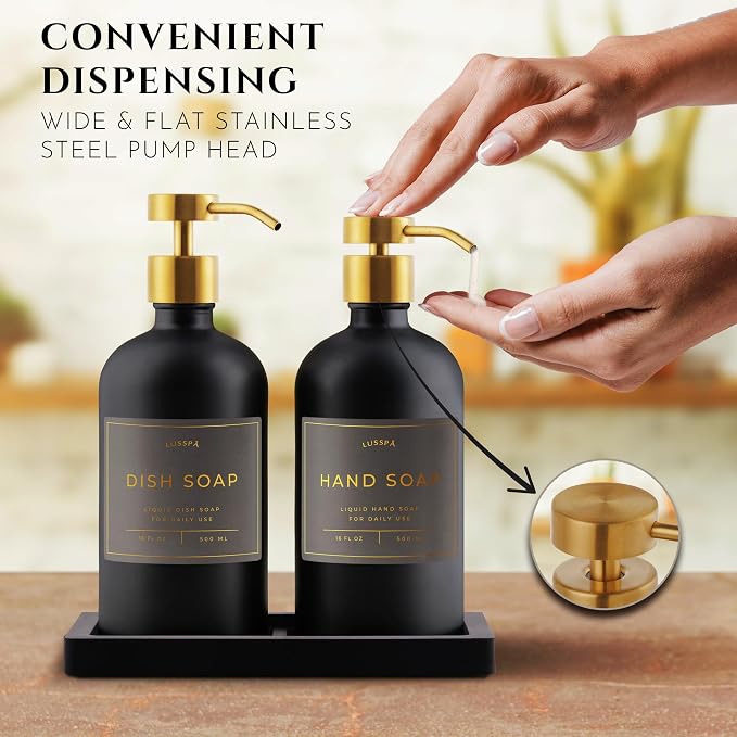 Glass Soap Dispenser Set of 2 - Image 4