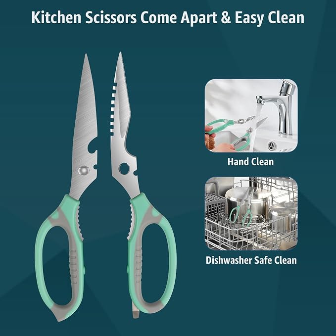BoFuYuan Kitchen Scissors, 9-Inch Heavy Duty Multipurpose Food Cutting Shears - Image 2