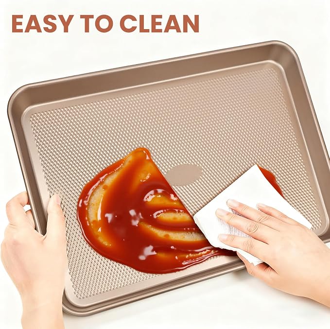Baking pans Set, 2 Sheet Pans and 250 unbleached Sheets of Parchment Paper - Image 5