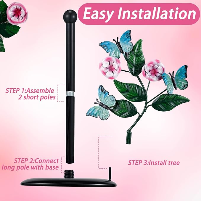 Peryiter Flower Paper Towel Holder Butterfly Kitchen Decoration Countertop - Image 3
