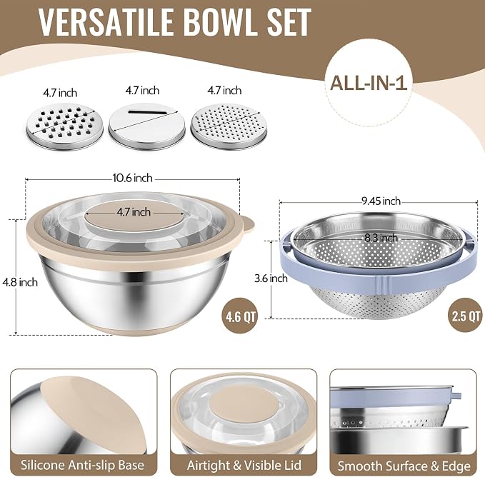 P&P CHEF 4-In-1 Stainless Steel Colander - Image 2